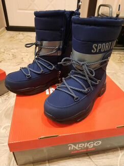 Новые зимние детские ботинки для мальчиков indigo