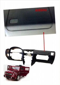 Гелендваген торпедо панель кожа (черная)