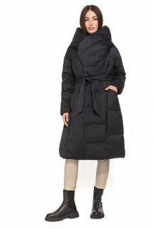 Женский пуховик с поясом 20615 р.48