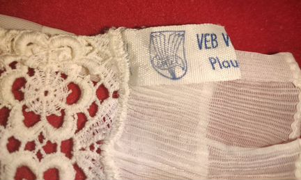 Жабо Кружево Белый дедерон 1960-е гг. гдр Винтаж